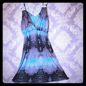 Lace paisley hippy dress